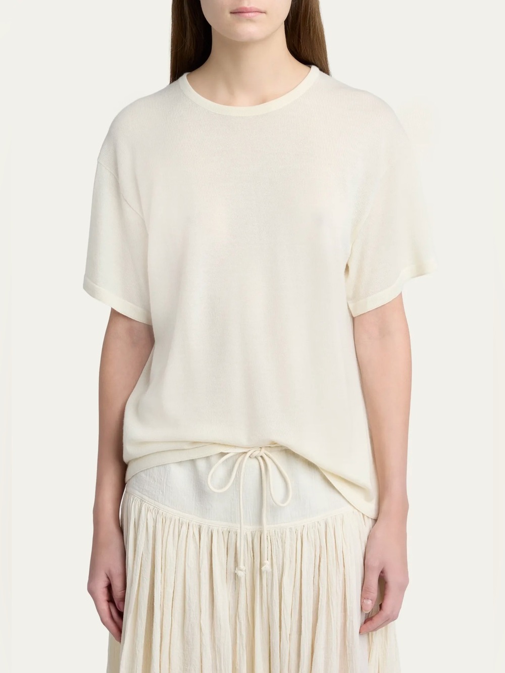THE ROW Nonas Crewneck Cashmere Knit Top M